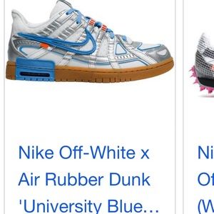 Nike off- white x air rubber dunk